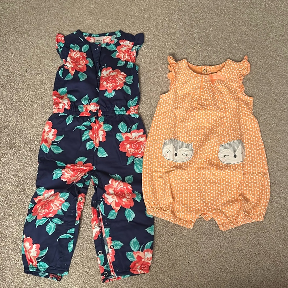 2 romper bundles, Carter’s, 18 months, New